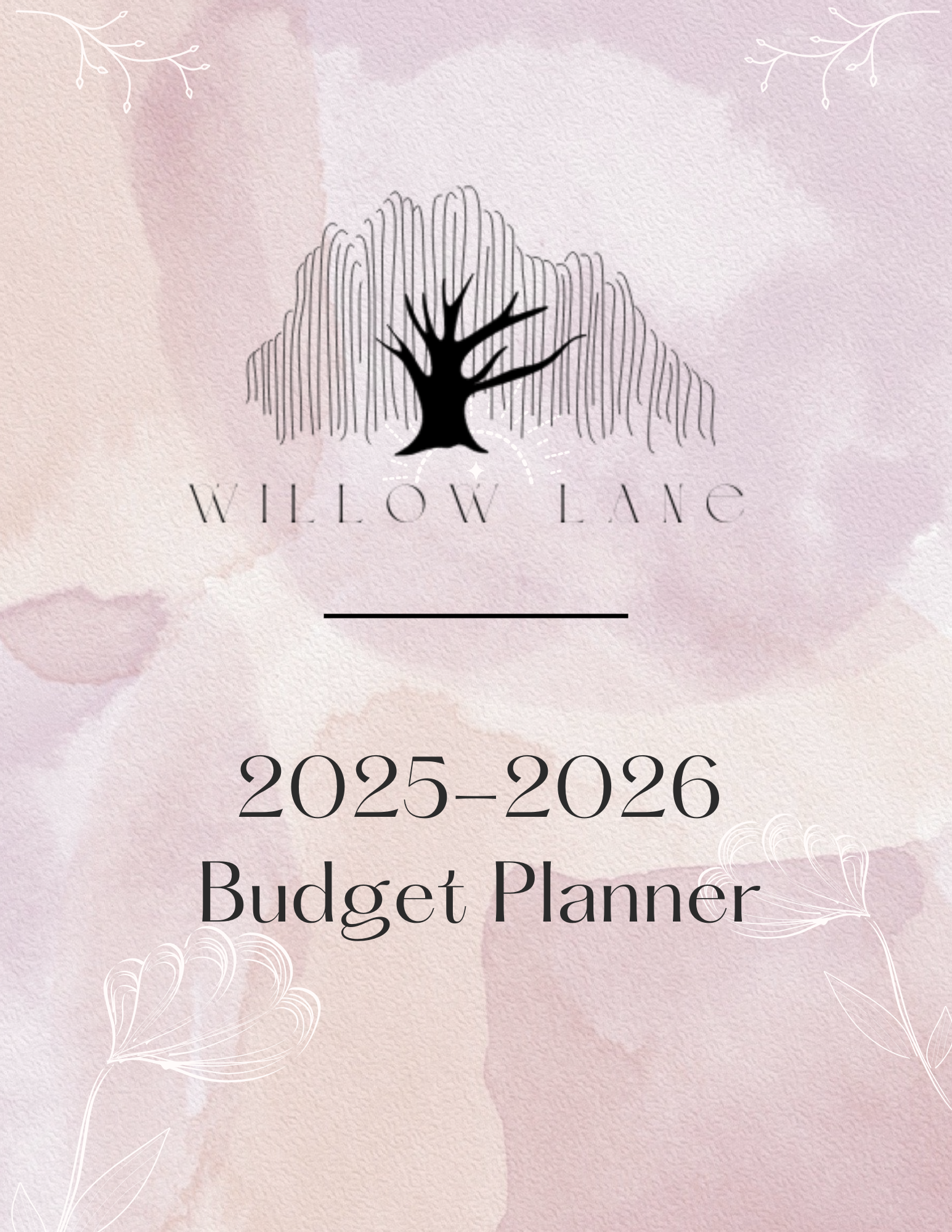 Willow Lane 2025 & 2026 Buget Planner