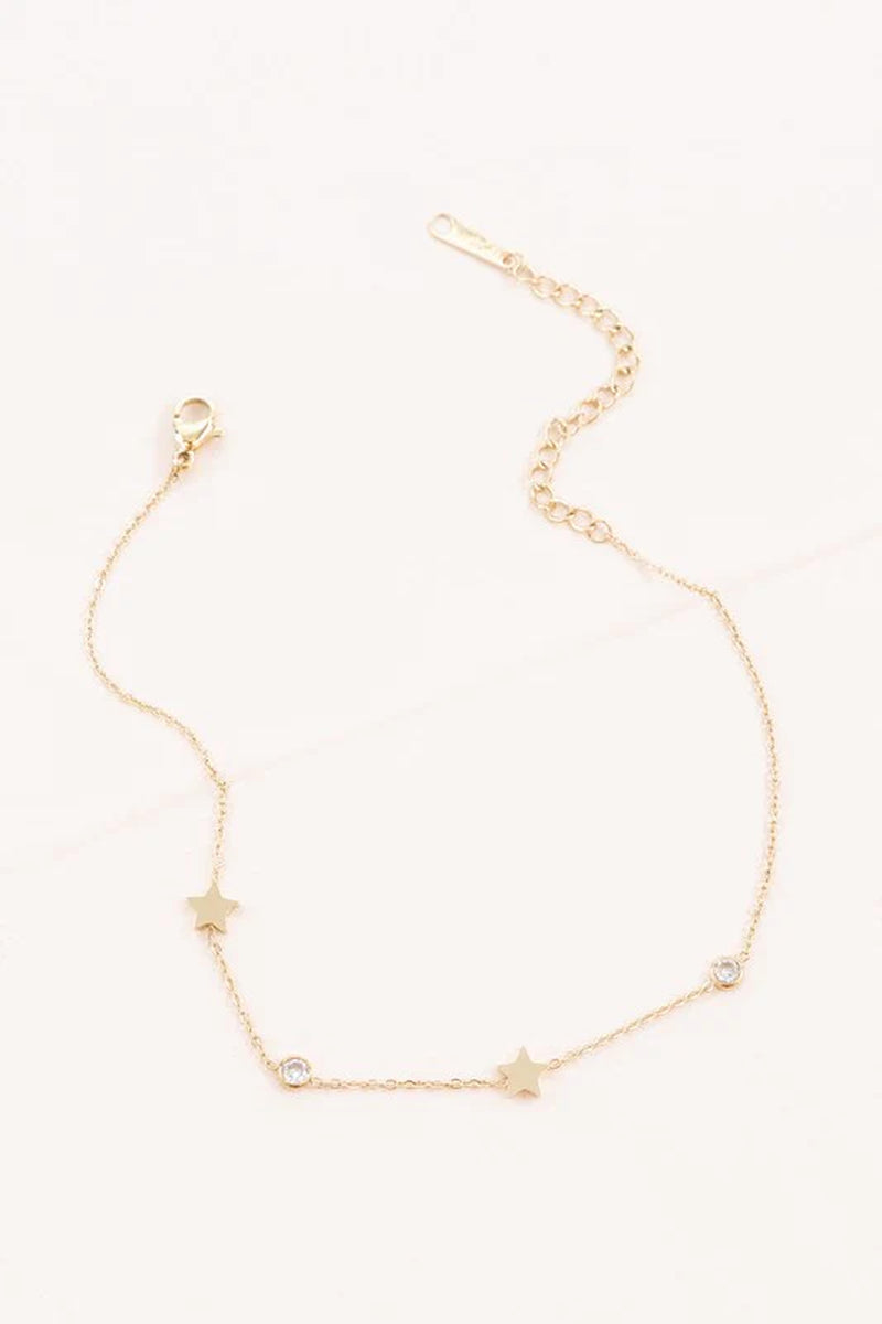 Starry Eyed Rhinestone Anklet